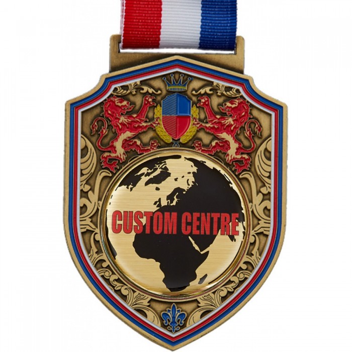 100MM REGAL CUSTOM VINYL CENTRE MEDAL (3MM THICK) GOLD, SILVER OR BRONZE